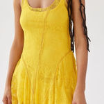 Nara sheer lace mini dress yellow size Xs Sold out on urban o Photo 0
