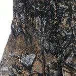 Michael Kors Metallic Crushed Velvet Midi Dress Sheath Sleeveless Bronze Size 2 Photo 3