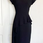 Teri Jon by Ricki Freeman Black Peplum Sheath Dress Size 2 Photo 2