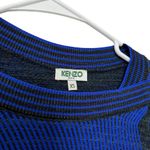 Kenzo Paris Wool Sweater Dress Ribbed A Line Mini Knit Blue Womens Size US XS Photo 6