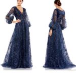 Mac Duggal  20283 Embellished Plunging Neck Gown, Size 4, New with Tag $798 Photo 1