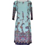 Gilli Aqua Paisley Dress Size S Blue Photo 6