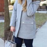 J.Crew Gray Vail Parka Wool Blend Faux Fur Hooded Jacket Sz 4 Coat Photo 3