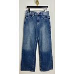 Free People  We the Free Tinsley High Waist Baggy Jeans in Wash Steel Blue US 28 Photo 3
