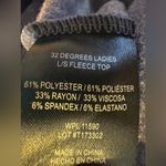 32 Degrees Heat  Fleece Top Women Navy Crew Neck Top Stitch Long Sleeve NWOT Photo 5