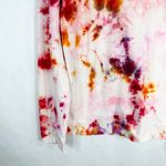 Armani Exchange Large Top Lipstick Clouds Tie Dye Handmade Jersey Knit Pink 416 Photo 4