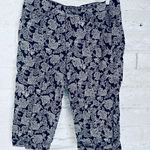 Nine West Chrystie Floral Capri Size 14 Waist 31 Black White Photo 0