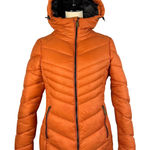 Cliffs Orange Rust Hooded Puffer Jacket Women's Medium Quilted Zip Front Lined Photo 0