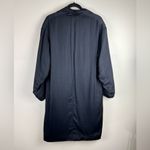 Vince OVERSIZED LONG-LINE CREPE COAT IN NAVY Oversized Size Small Slightly Puff Photo 10
