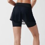 HEROINE SPORT Black‎ Mesh Skort Skirted Shorts S Black Photo 3