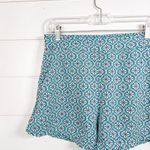Old Navy Plaza High Waist Turquoise Patterned Pull On Shorts, EUC, Size Medium Photo 5