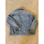 Kut From The Kloth Distressed Light Denim Wash Button Down Jacket L Photo 8
