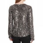 Equipment NWT  Femme Abeline Chrome Sequined Blouse (XS) Photo 2