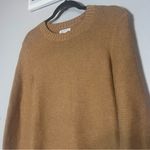 J.Crew  Classic Crewneck Sweater Caramel Brown Knit Cotton Thick Womens Size XXS Photo 1