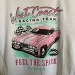 Urban Outfitters West coast racing vintage Y2k cropped ribbed tiny fitted graphic tee medium Photo 8