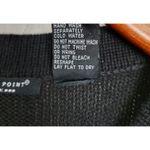 Reference Point Vintage Winter Cardigan Womens M Black Red Cardinal Holly Holiday Embroidery Photo 4