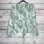 Jenni Style Not Size for NWT Size XL Marble Print Square Neckline Bodysuit Photo 2