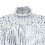 H&M  light blue chunky knit funnel neck sweater Small Photo 3