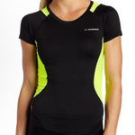 Brooks  Nightlife Equilibrium Short Sleeve T-Shirt Top in Black/Neon Yellow Small Photo 0