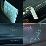 Henri Bendel Rare  Girls Nightout Embellished Bling Black Leather Chain Wallet Photo 13