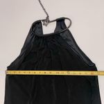 Jessica Simpson  Black Halter Blouson Dress with Silver Necklace Detail 6 Photo 11