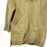 Anthropologie Daily Practice by  Green Meru Mini Sweatshirt Dress Half Zip Large Photo 2