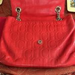 Carolina Herrera Red  Leather Handbag Photo 5