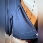 Anthropologie  Navy Linen Extended Waist Pants Wide Leg Culotte Ankle Pant 14 NWT Photo 6