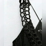 ZARA  dress in size small NWT black color style it in many ways bohemian, western Photo 6