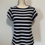 Worthington Petite Short Sleeve Top Size PL black and white stripe Photo 0