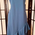 Nina Leonard Blue Moon Ruffle Dress Photo 1