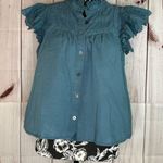 Sea New York Adrienne flutter sleeve Blue Size M Photo 1