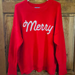 CeCe Red 'Merry' Christmas Sweater! Women’s size medium! Photo 0