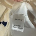 Chloe Oliver  White And Blue Embroidered One Shoulder Top Size‎ Large Photo 5