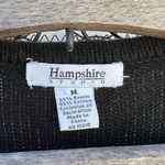 Vintage 90s red poinsettia ugly Christmas Holiday bold bling cardigan sweater Black Size M Photo 3