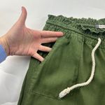 Roxy Olive Linen Blend Wide Leg Lounge Pant XL Photo 2