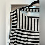 Trina Turk Grey & Black Stripe Fitted Bodycon Pullover Dress Size Large L Photo 2