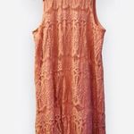 Love, Fire Love Fire Peachy Coral Halter Neck Sleeveless Mini Lace Dress size medium Photo 0