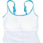 Gottex Floral Art Square Neck One Piece 8 Blue Floral Swimsuit Photo 3