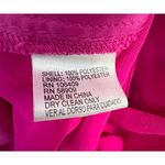 Gianni Bini Gianna Bini Hot Pink Button Up Sleeveless Front Tie Blouse Photo 3