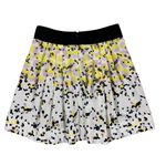 Diane Von Furstenberg ‎ Silk Pleated Abstract Print Skirt Yellow 0 Photo 1
