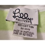 Lilly Pulitzer  Striped Long Sleeve Polo‎ Shirt Palm Tree Cotton Top Photo 1