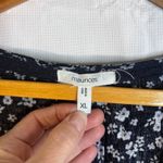 Maurice's Blue Floral Vneck Tie Neck Smocked Waist Peasant Blouse Size XL Photo 7