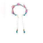 Fairy bracelet with Cotton Candy Glass Beads, Mermaid Beads and Crystals Blue Photo 5