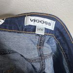 Vigoss Women's Marley Mid Rise Denim Shorts Size 24W Dark Wash Stretch Photo 3