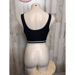 No Boundaries  XS Black Babe Crop Tank Top Rose Graphic Photo 5