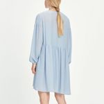 Samsoe Samsoe NWT Dusty Blue Jolie Wrap Long Sleeve Mini Dress Size XXS Photo 2