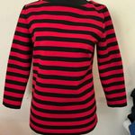 Michael Kors  Red and Black Boxy T-Shirt Blouse Photo 0