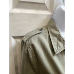 Theory Vintage Green Elden Kenly Cotton Button Up Blouse Utilitarian Size XL Photo 6