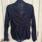 EXPRESS  women’s size: Small Ruched Button Down Top 3/4 Sleeve/longsleeve Photo 1